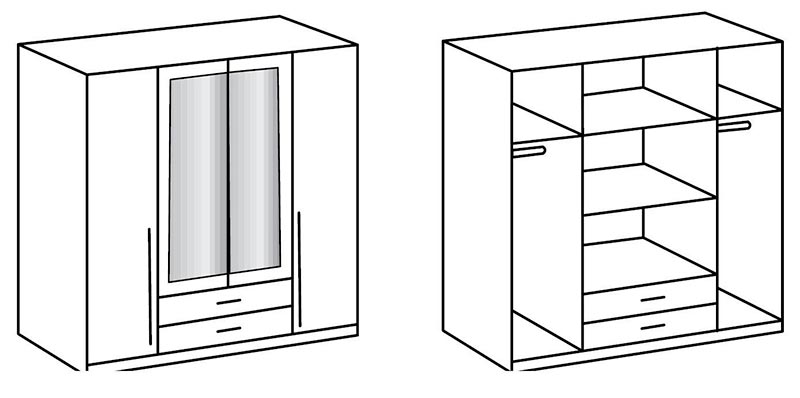 Armoire grise et blanche pas cher